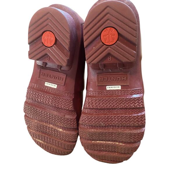 Hunter Women's Original Tall Gloss Rain Boot Size 5 Damson Violet Magenta - Picture 5 of 6